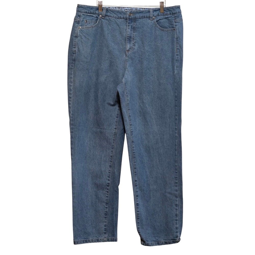 Appleseeds Womens Medium Wash‎ Straight Leg Denim Jeans Blue Size 18